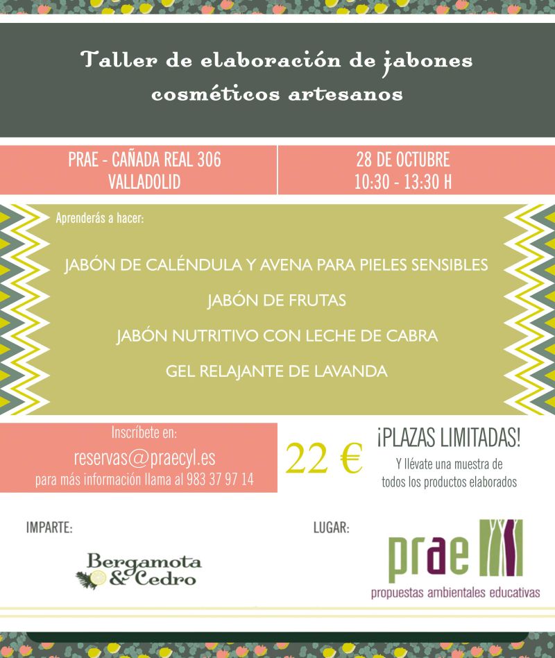 Taller de elaboración de jabones cosméticos artesanos